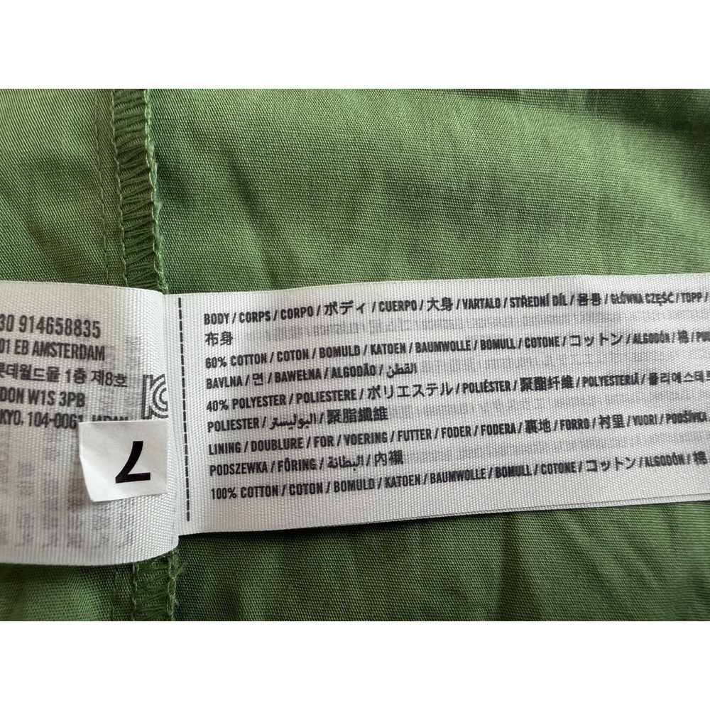 NWOT Abercrombie & Fitch Midi Dress Emerson tiered Puff Sleeves Green size XXL - Picture 6 of 10